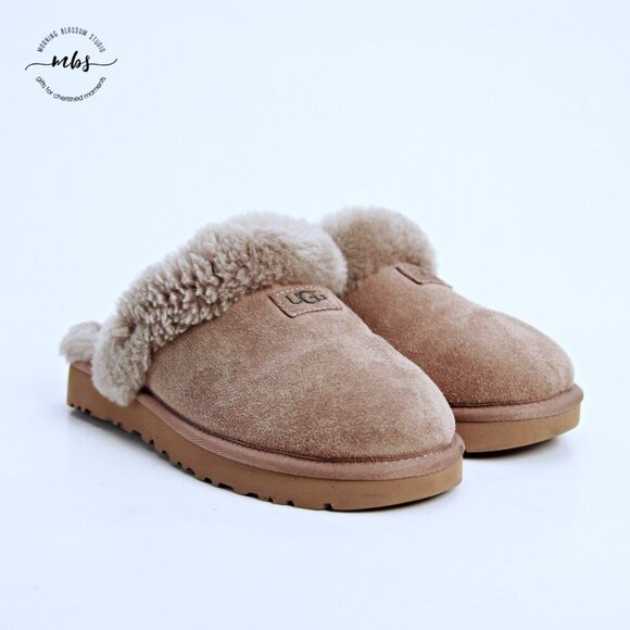 UGG Coquette Suede Slippers Tan Women 6 - Picture 8 of 14